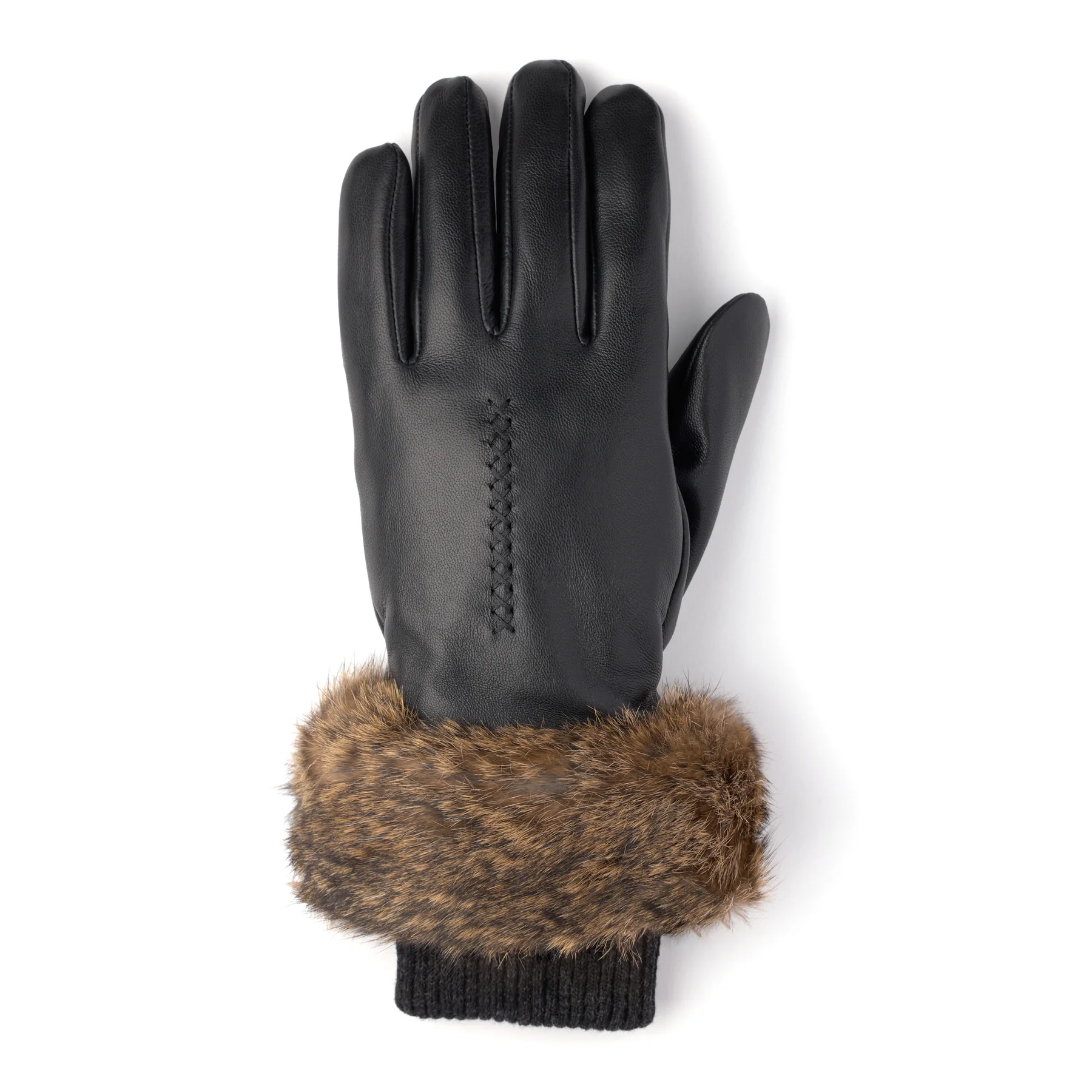 Fur Trim Leather Glove - Image 5