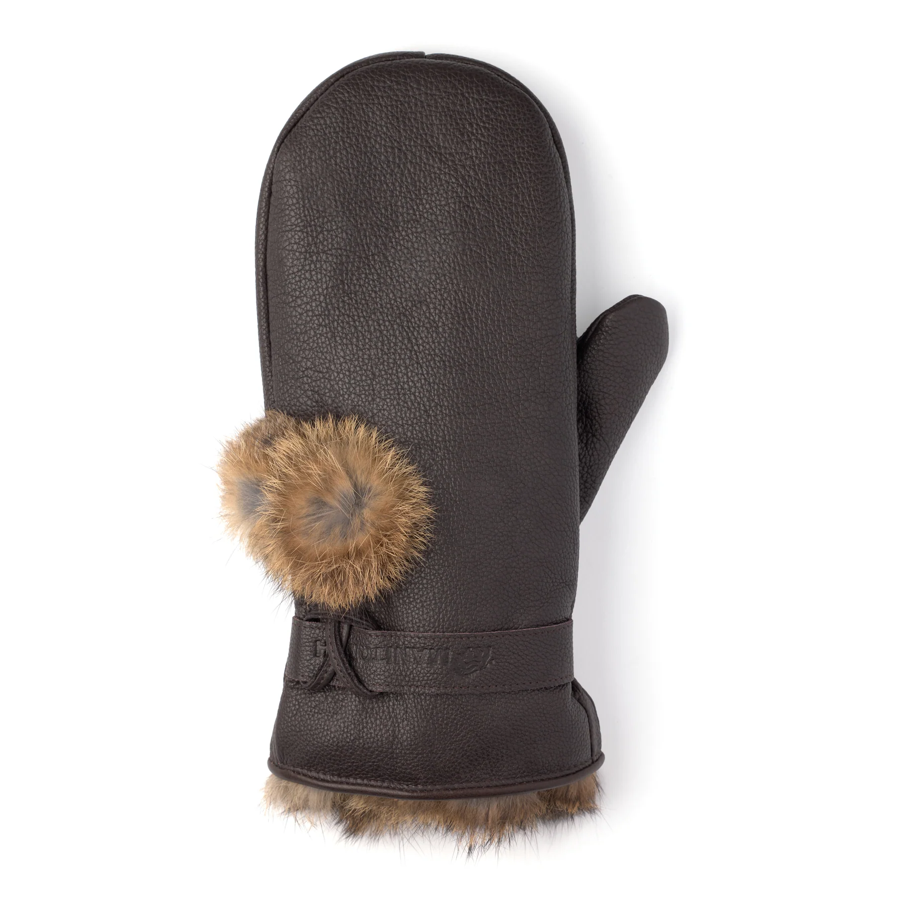 Pom Pom Leather Mitt - Image 3