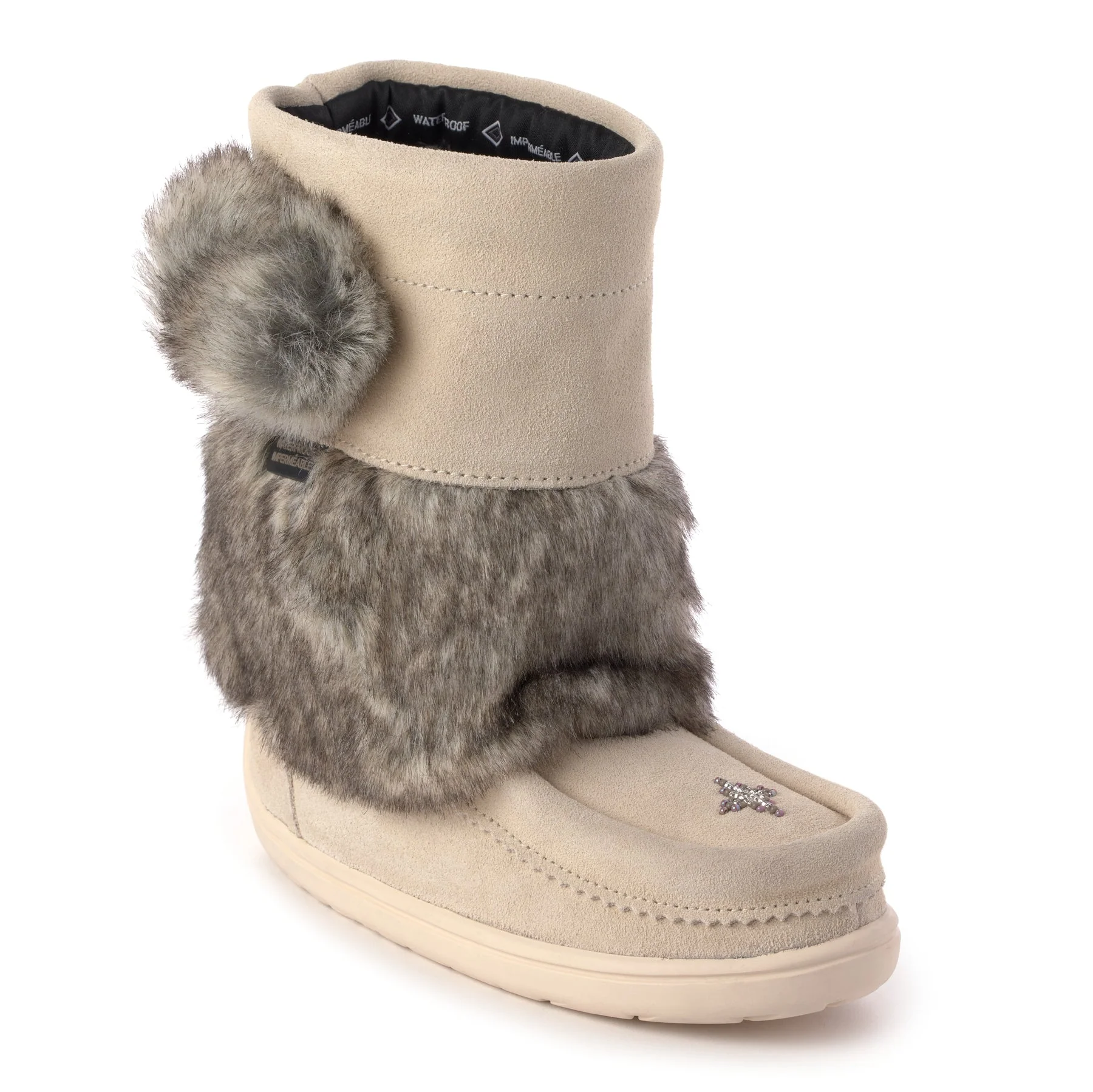 Waterproof Faux Fur Youth Snowy Owlet - Image 3